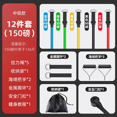 拉力繩健身男彈力帶彈力繩家用阻力帶拉力器練背力量胸肌訓練器材