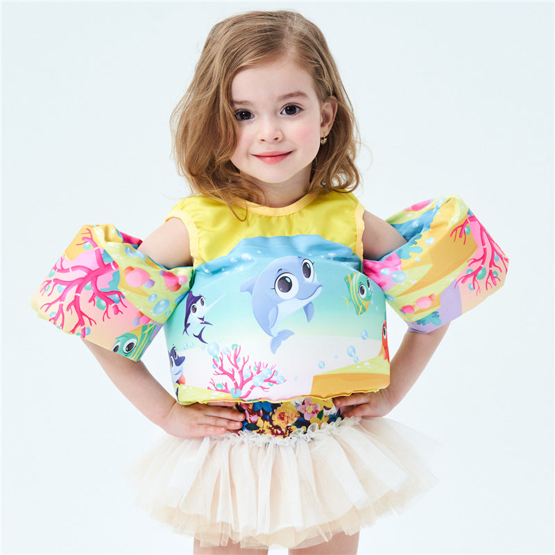 卡通兒童救生衣浮力背心可愛寶寶浮水衣游泳手臂 - Gustbay Swim Others