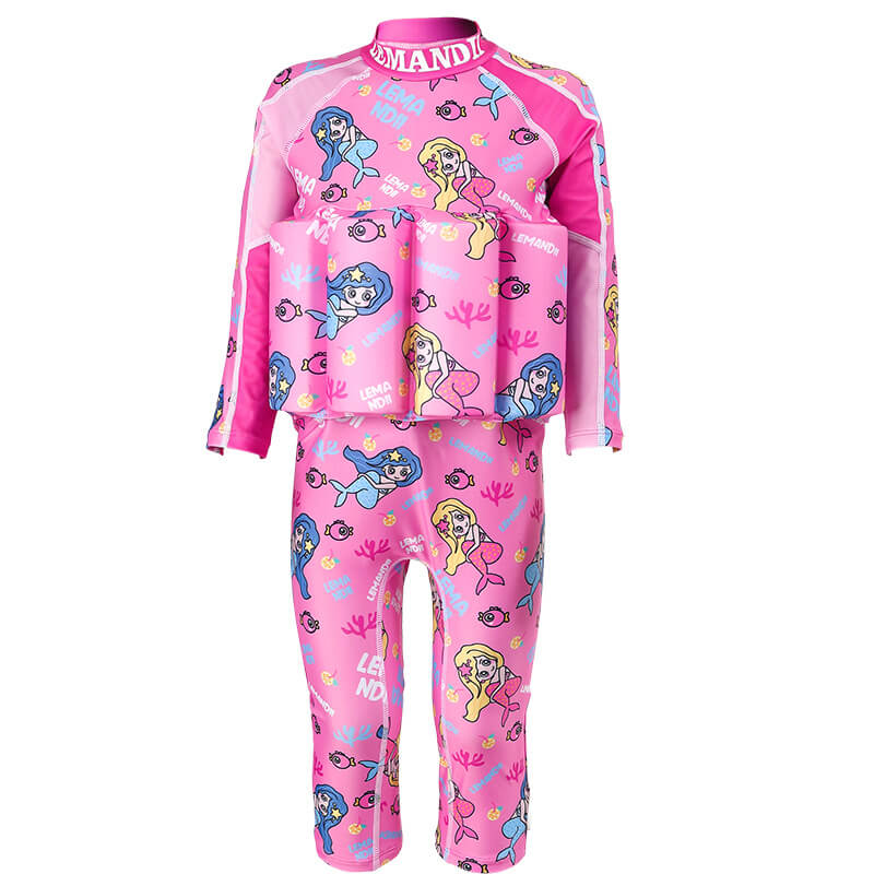 新款兒童連體泳衣女童可愛男童泳裝防曬浮力游泳衣 - Gustbay Swim Others