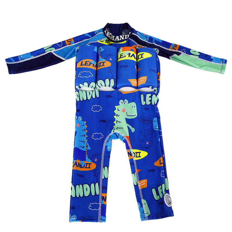 新款兒童連體泳衣女童可愛男童泳裝防曬浮力游泳衣 - Gustbay Swim Others