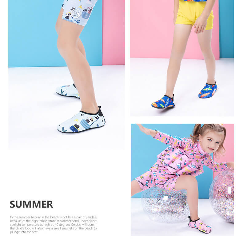 男女兒童沙灘戶外柔軟浮潛鞋加厚舒適泳鞋 - Gustbay Swim Others
