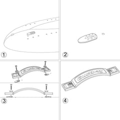 Gustbay 風帆風箏水翼板腳套,簡易EVA材料腳套配螺絲 - Gustbay Windsurfing Accessories Gustbay