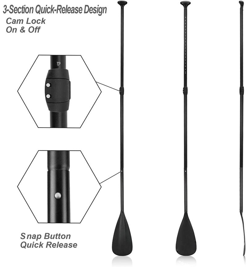 SUP 可調節式,可拆成三節槳,鋁合金划槳 - Gustbay SUP Others