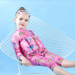 新款兒童連體泳衣女童可愛男童泳裝防曬浮力游泳衣 - Gustbay Swim Others