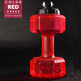 Dumbbell water bottle fitness equipment household clear plastic drinking bottle - Gustbay fitness 健美瘦身