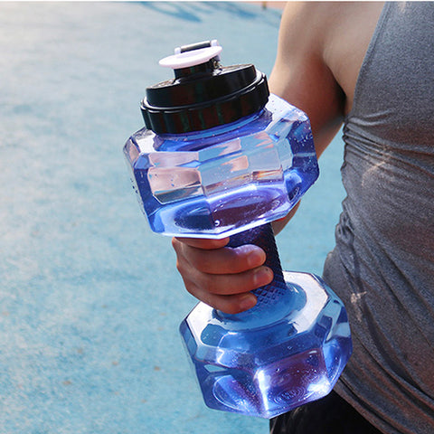 Dumbbell water bottle fitness equipment household clear plastic drinking bottle - Gustbay fitness 健美瘦身