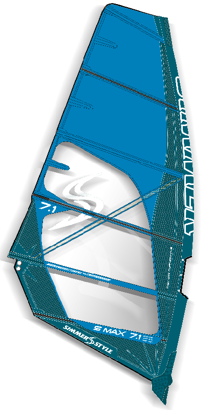 Simmer S-max 兩夾cam滑浪風帆Freeracing & Wind Foiling - Gustbay Windsurf Sail only Simmer Style